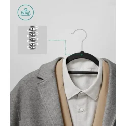 O'DADDY Fluwelen Kledinghangers - 20 Stuks - Antislip - Zwart