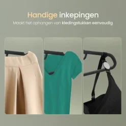 O'DADDY Fluwelen Kleerhangers - 40 Stuks - Antislip - Zwart