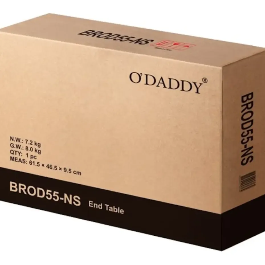 O'DADDY Industrieel Nachtkastje met Lade - 40x40x55 cm - Modern Bruin