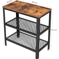 O'DADDY Industriële Wandtafel - Rustiek Bruin - 60x30x60 cm