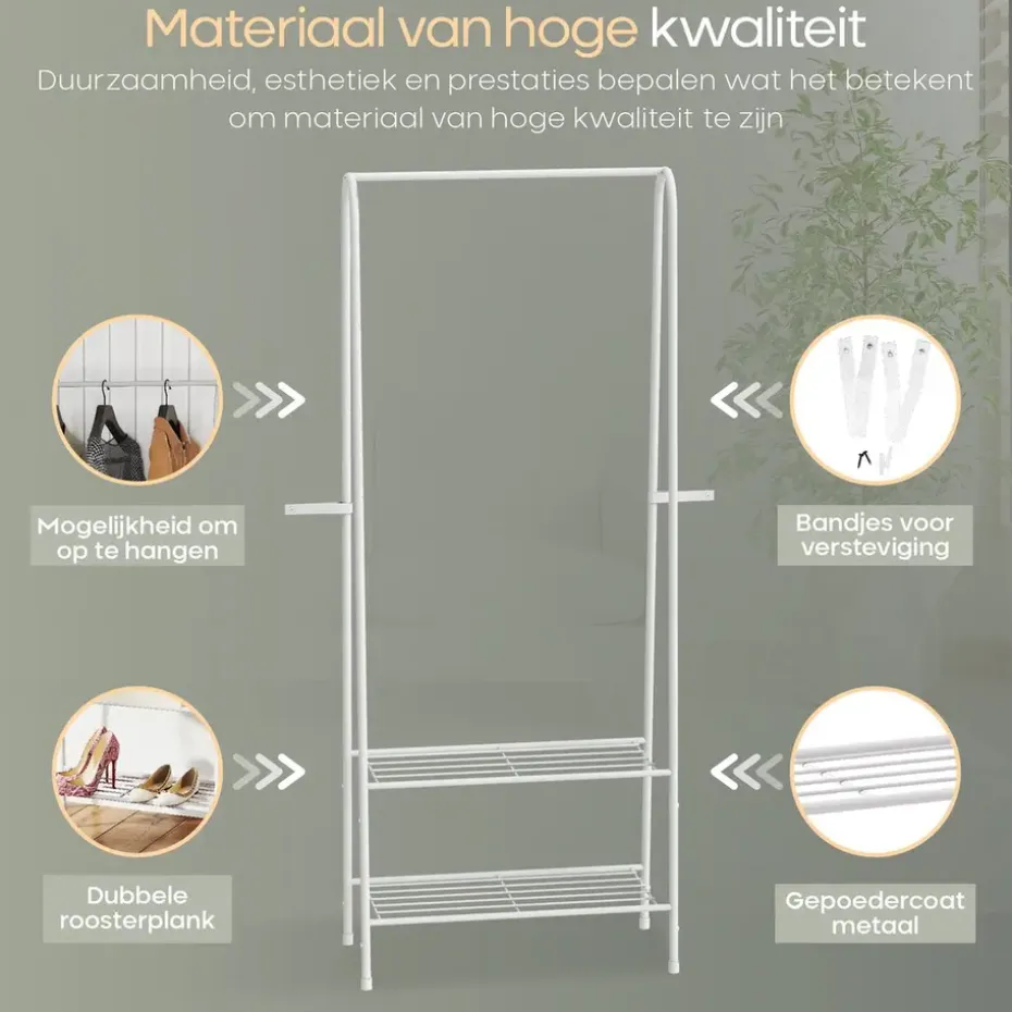 O'DADDY Kledingrek Staand - Garderoberek met Kledingstang