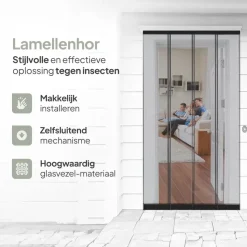 O'DADDY Lamellenhor 150x260 - Deurgordijn - zwart