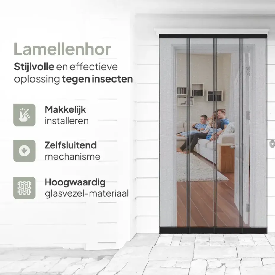 O'DADDY Lamellenhor 150x260 - Deurgordijn - zwart