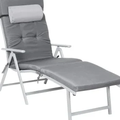 O'DADDY Opvouwbaar Ligbed met Hoofdsteun - 183x60x39 cm - Grijs