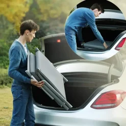 O'DADDY Opvouwbaar Ligbed met Hoofdsteun - 183x60x39 cm - Grijs