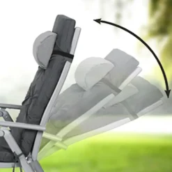 O'DADDY Opvouwbaar Ligbed met Hoofdsteun - 183x60x39 cm - Grijs