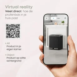 O’DADDY Prullenbak 60L - 2 Vakken - Voetbediening - Soft-Close - Zwart