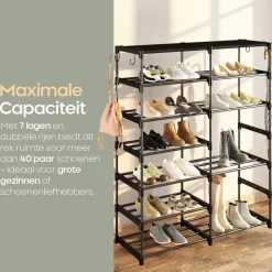 O'DADDY Schoenenrek 7 laags dubbele rij