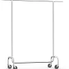 O'DADDY Verstelbaar Kledingrek op Wieltjes - Stabiel tot 130 kg - Zilver
