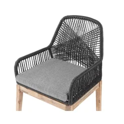 OLBIA - Tuinset voor 4 Rond - Grijs/Zwart - Vezelcement