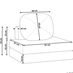 OLDEN - Slaapbank - Bruin - Stof