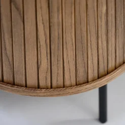 Olivine Lenn Sideboard Gerookt Eiken - Hout - Schuifdeuren - B 140 cm