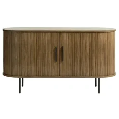 Olivine Lenn Sideboard Gerookt Eiken - Hout - Schuifdeuren - B 140 cm