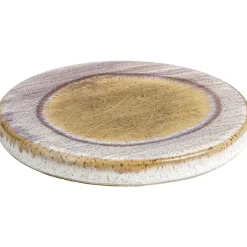 Onderzetter glazuur - roze - Ø11 cm