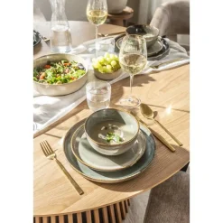 Ontbijtbord Camille - beige - stoneware - Ø22 cm