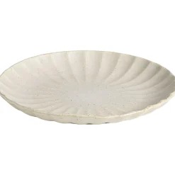 Ontbijtbord Flora off-white stoneware - Ø21,5 cm