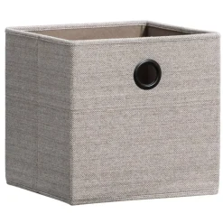 Opbergbox Kenzi linnen - taupe - 31x31x31 cm