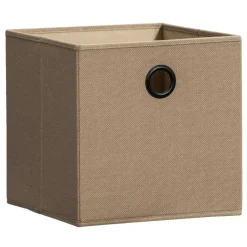 Opbergbox Kenzi linnen - zand - 31x31x31 cm