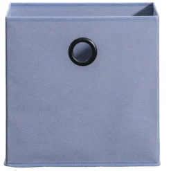 Opbergbox Kenzi stof - blauw - 31x31x31 cm