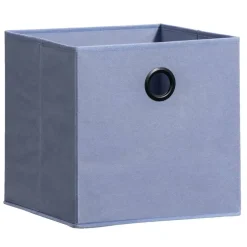 Opbergbox Kenzi stof - blauw - 31x31x31 cm
