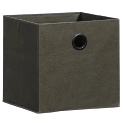 Opbergbox Kenzi stof - olijfgroen - 31x31x31 cm