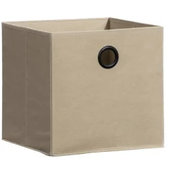 Opbergbox Kenzi stof - zand - 31x31x31 cm