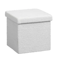 Opbergbox Teddy - opvouwbaar - off-white - 37,5x38x38 cm