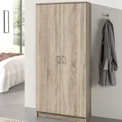 Opbergkast Ray 80cm met 2 deuren en 4 legplanken - sonoma eik