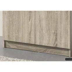 Opbergkast Ray 80cm met 2 deuren en 4 legplanken - sonoma eik