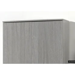 Opbergkast Ray 80cm met 2 deuren en 4 legplanken - grijze eik