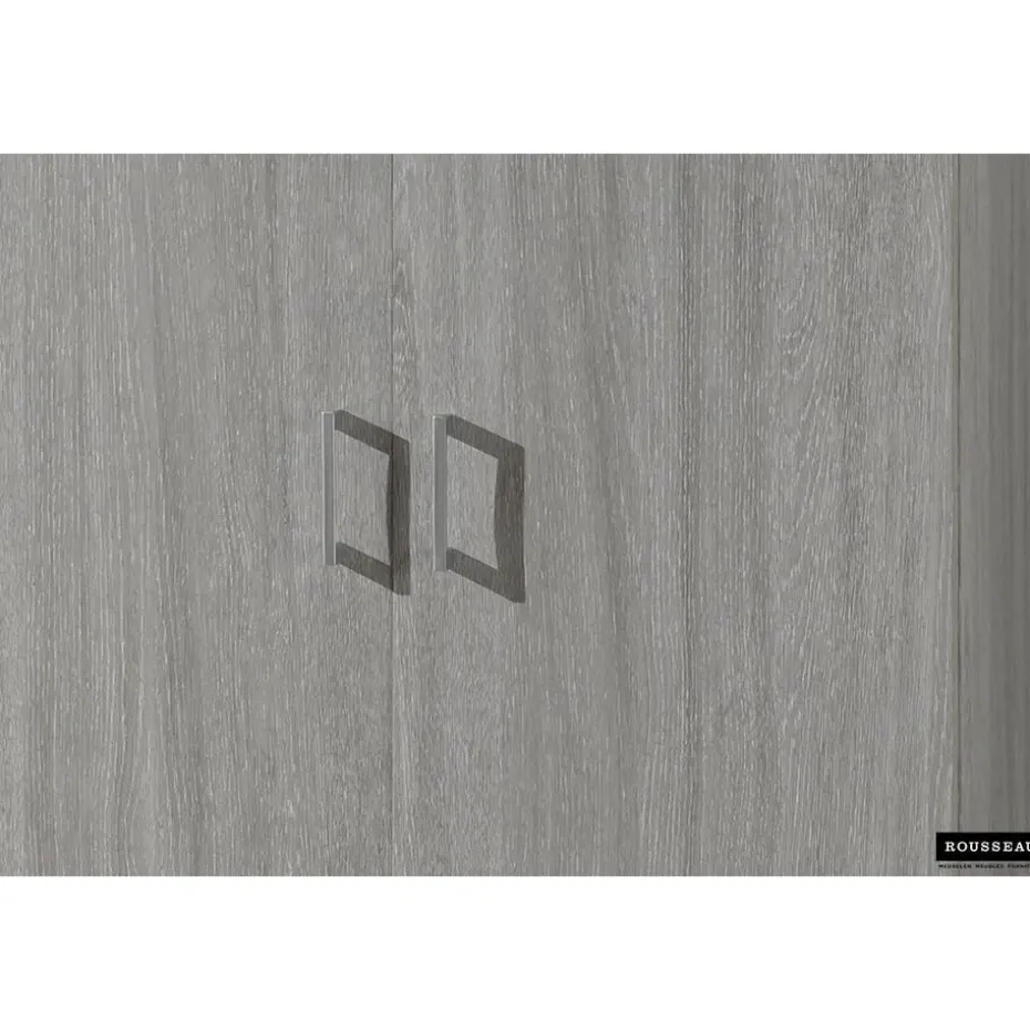 Opbergkast Ray 80cm met 2 deuren en 4 legplanken - grijze eik