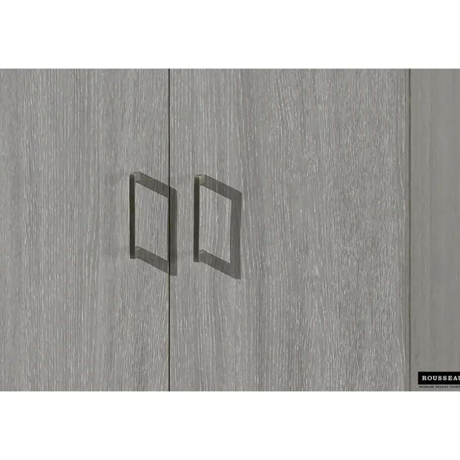 Opbergkast Ray 60cm met 2 deuren en 4 legplanken - grijze eik