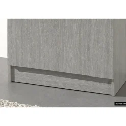 Opbergkast Ray 60cm met 2 deuren en 4 legplanken - grijze eik