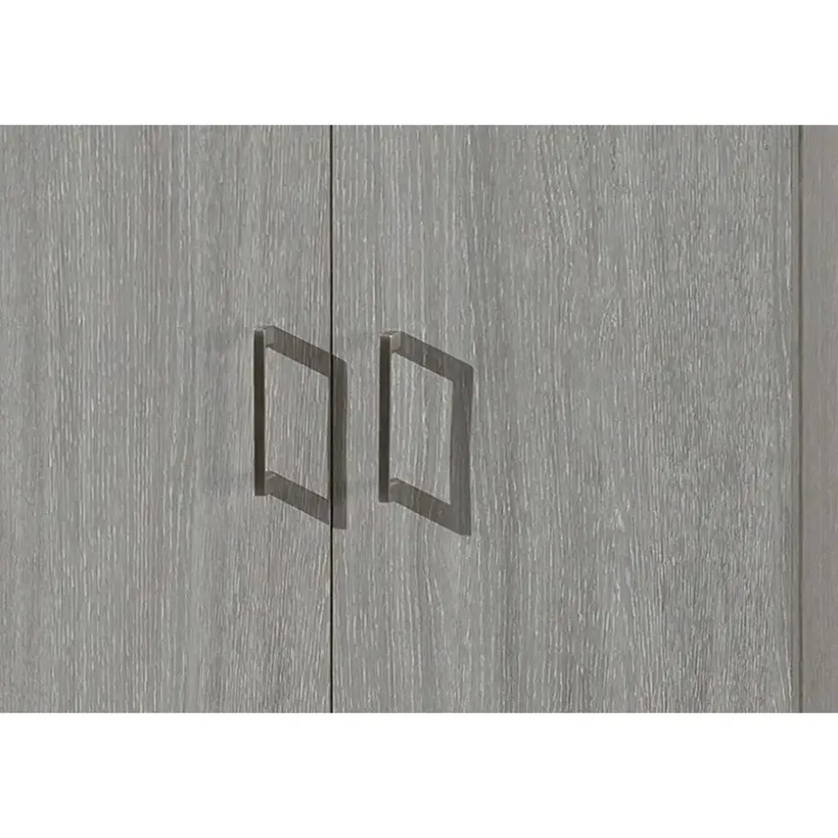 Opbergkast Ray 60cm met 2 deuren en 4 legplanken - grijze eik