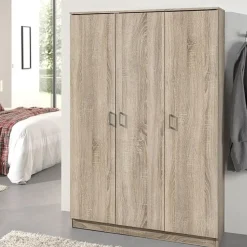 Opbergkast Ray 120cm met 3 deuren en 4 legplanken - sonoma eik