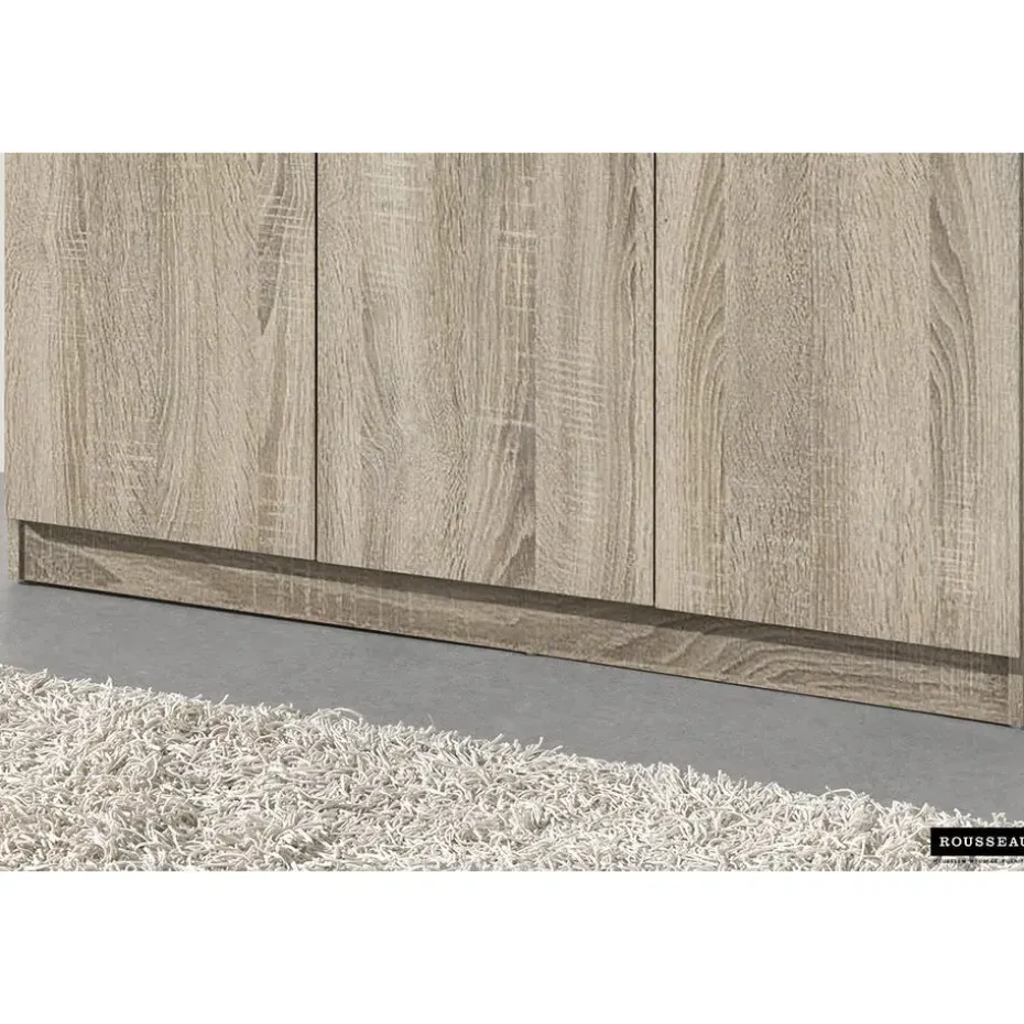 Opbergkast Ray 120cm met 3 deuren en 4 legplanken - sonoma eik