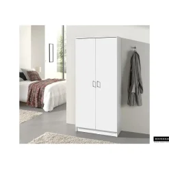 Opbergkast Ray 80cm met 2 deuren en 4 legplanken - wit