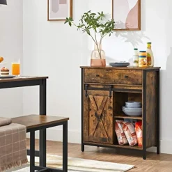 Opbergkast Vasagle Cobado: Industriële stijl met lade en schuifdeur