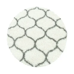 Opera Soft Shaggy Rond Hoogpolig Vloerkleed Cream - 160 CM ROND
