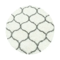 Opera Soft Shaggy Rond Hoogpolig Vloerkleed Cream - 160 CM ROND