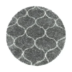 Opera Soft Shaggy Rond Hoogpolig Vloerkleed Grijs - 160 CM ROND