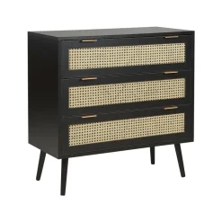 OPOCO - Commode - Zwart - Rotan