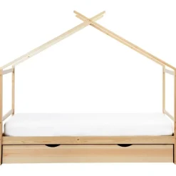 ORGEVAL - Daybed voor kinderen - Lichtbruin - 90 x 200 cm - Grenenhout