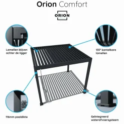 Orion Comfort terrasoverkapping 300 x 400 cm antraciet
