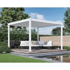 Orion Deluxe overkapping elektrisch met LED 360 x 400 cm wit