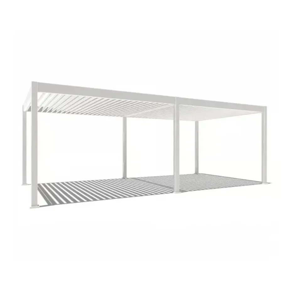 Orion Deluxe overkapping elektrisch met LED 360 x 720 cm wit