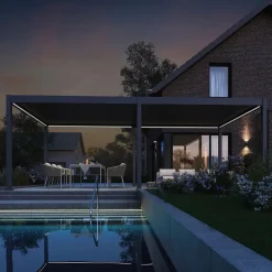 Orion Deluxe overkapping elektrisch met LED 360 x 720 antraciet