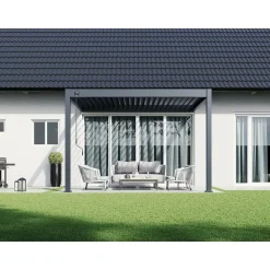 Orion Deluxe overkapping muur 300 x 360 cm antraciet