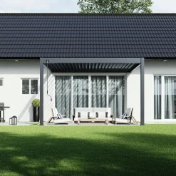 Orion Deluxe overkapping muur 300 x 400 cm antraciet