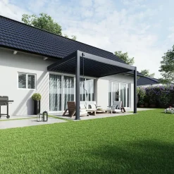 Orion Deluxe overkapping muur 300 x 400 cm antraciet